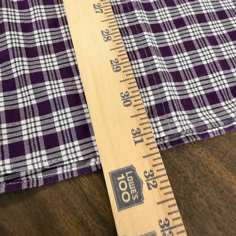 Polo Ralph Lauren Button Down Mens XL Pre-Owned Shirt Purple Plaid Classic Fit‎